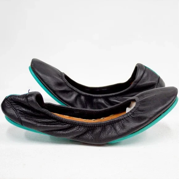 Tieks by Gavrieli Ballet Flats Black Leather Comfort Shoes Women's Size 7